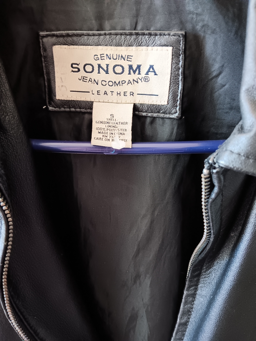 Sonoma Genuine Leather Womens  Black Jacket Size S